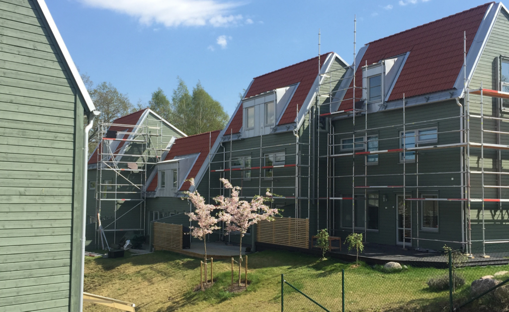 fasadmalning-grona-kedjehus Fasadmålning på gröna kedjehus